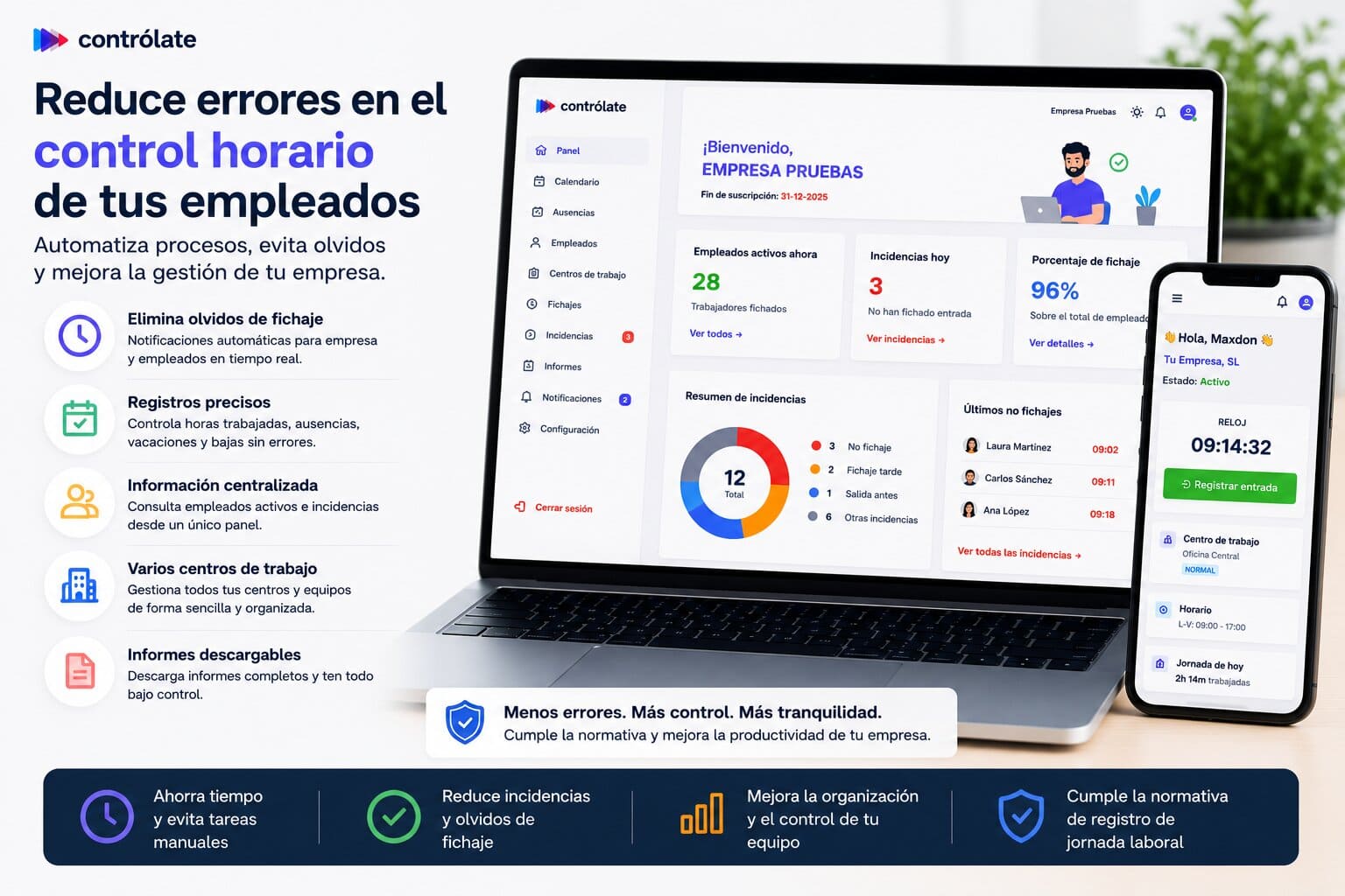 Cómo reducir errores en el control horario de empleados